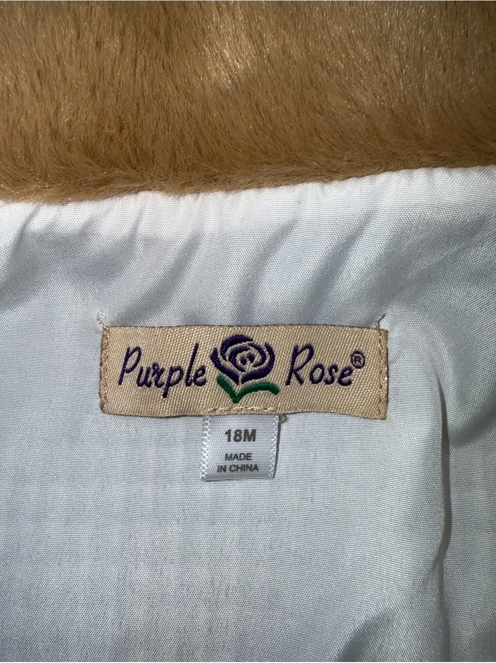 Purple Rose Toddler Girls 18M Houndstooth Coat Faux Fur Trim Dress Winter Jacket